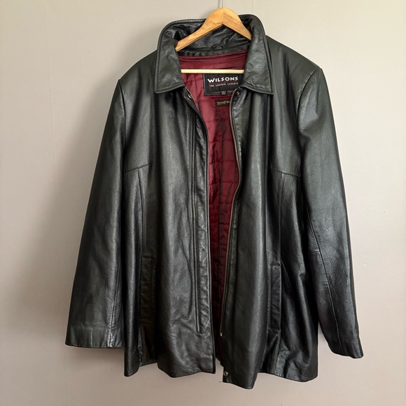 Wilsons Leather Black Men's Jacket Size 2XL - Picture 1 of 8